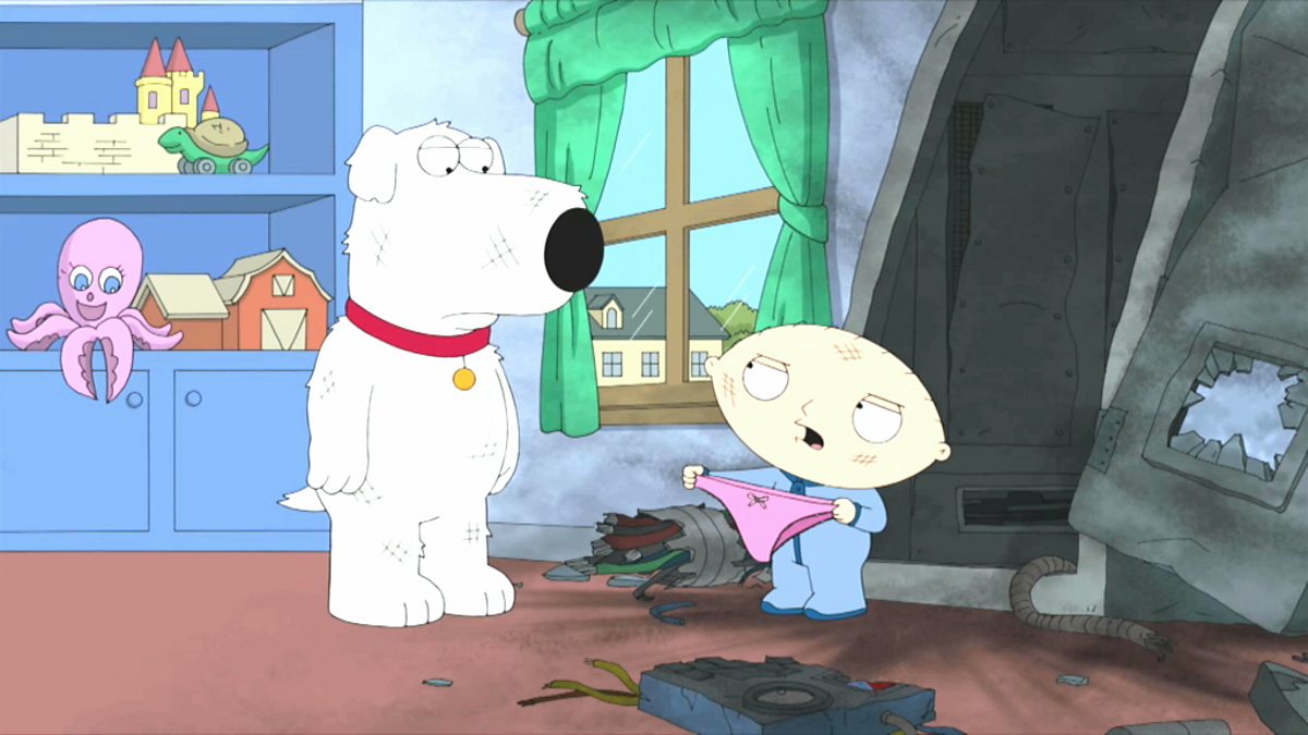 BBC Three Family Guy Series 11 Yug Ylimaf Brian reverses the