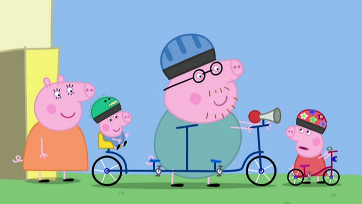 Daddy pig hot sale on a bike