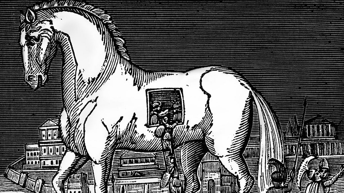 Читать викторию троянскую. Поэма Гомера Илиада Троянский конь. Илиада Троянский конь картина. Троянский конь Илиада рисунок. Гомер Илиада эпизод Троянский конь.