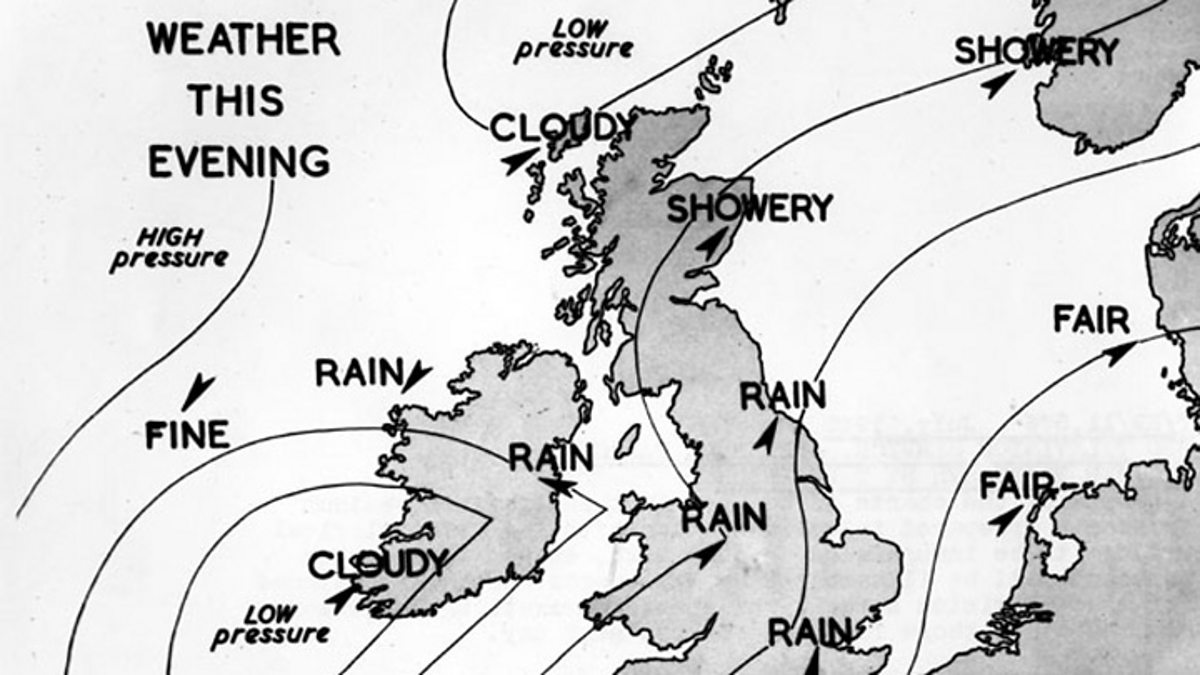 BBC History of the BBC, Earliest known broadcast TV weather forecast