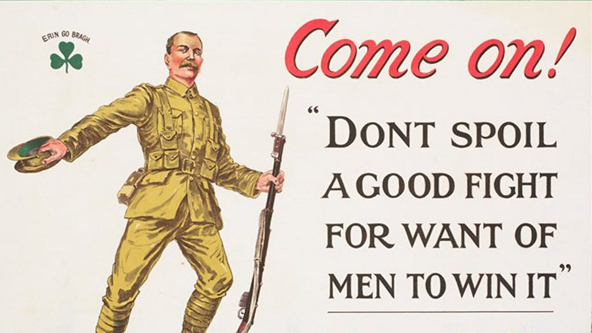 BBC One - BBC Newsline, 06/03/2014, Propaganda posters for enlistment