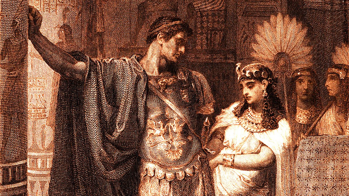 julius caesar and cleopatra clip art