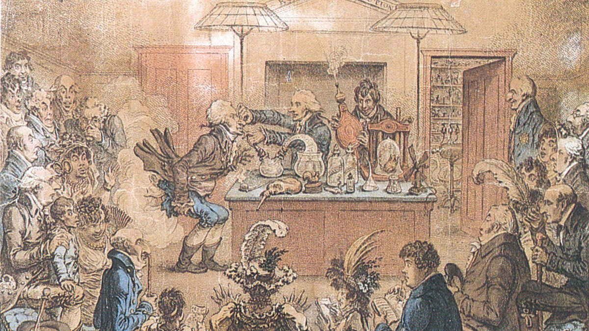 BBC Radio 3 - James Gilray's cartoon satirising Humphry Davy's laughing ...