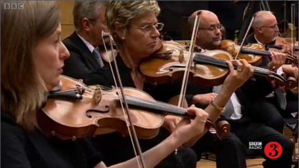 BBC Radio 3 Discovering Music, Listen to the violin section.
