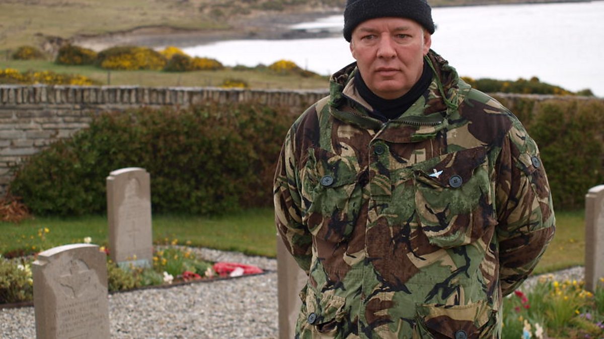 BBC One The Falklands Healing the Wounds, David Jones returns to 'Bomb Alley', San Carlos Water.