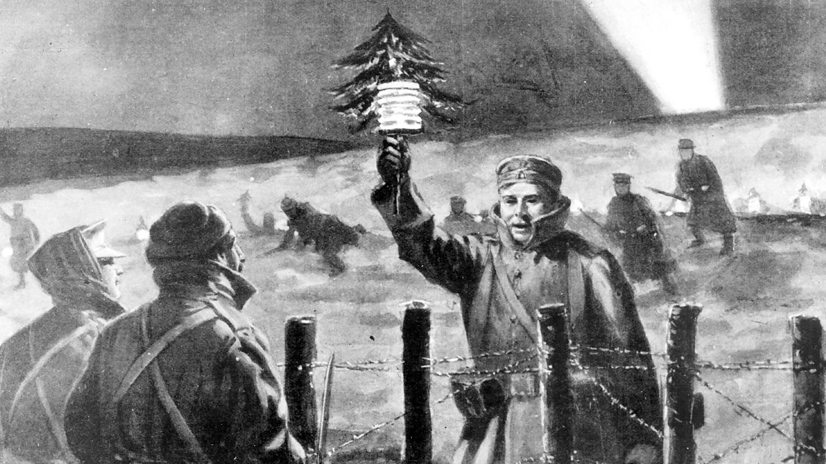 BBC Radio 2 - World War One, All Is Calm - The Story of the Christmas Truce, Christmas trees in 