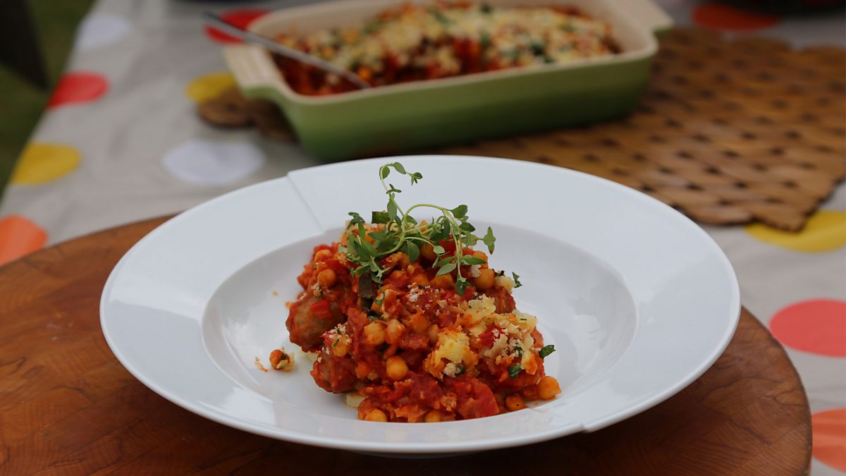 BBC One My Life on a Plate Braised sausages and chickpea casserole