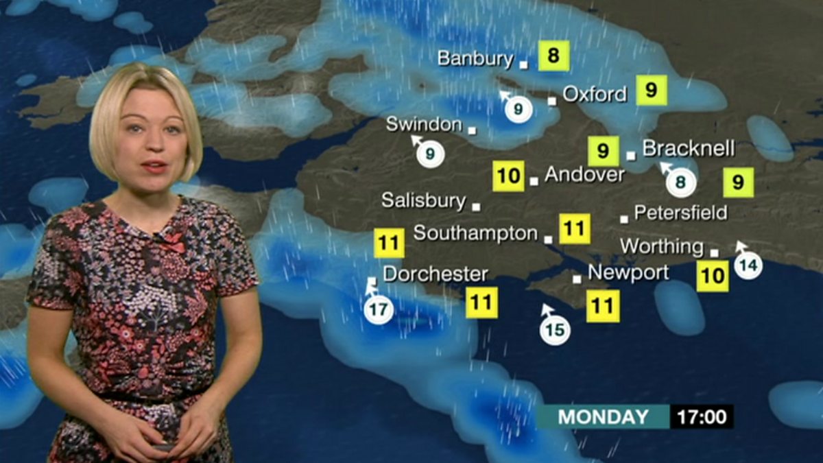BBC One South Today, 14/12/2015, Oxford weather for Monday 14 December