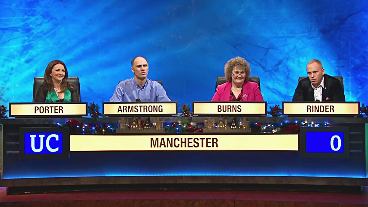 BBC Two University Challenge, Christmas 2015, Manchester v UEA