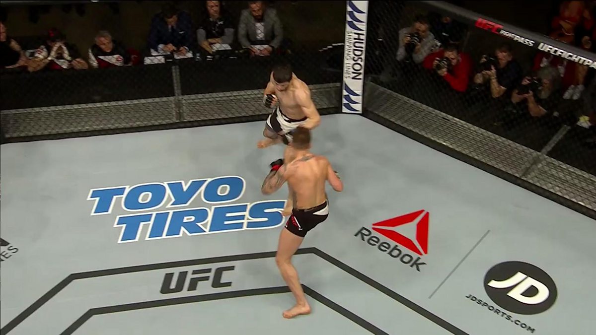 BBC Three UFC Fight Night, When you punch yourself in the face...