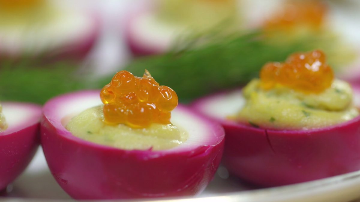 BBC Two Mary Berry's Easter Feast, Episode 1, Russian Devilled Eggs