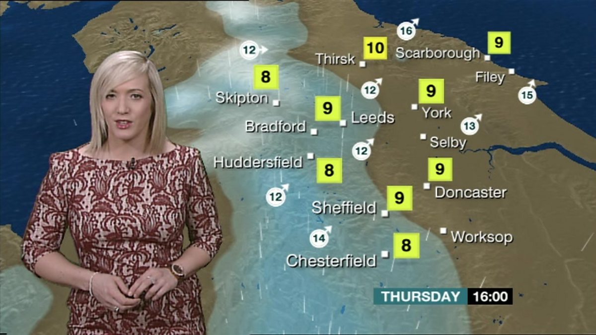 BBC One Look North (Yorkshire), Yorkshire's Weather Forecast for Thursday 24 March 2016
