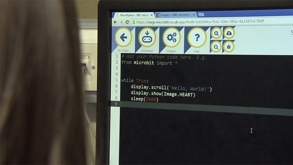 BBC - BBC micro:bit, Code with the Python Editor