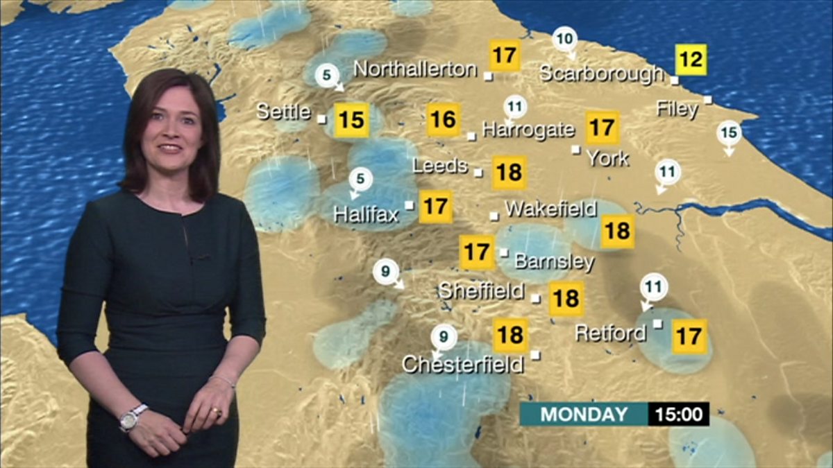 BBC One Look North (Yorkshire), Watch Weather forecast for Monday 23rd May with Alina Jenkins