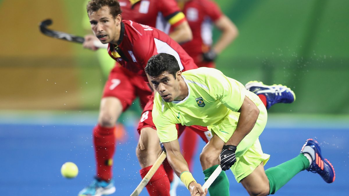 BBC Sport Olympic Hockey, 2016, Brazil v Belgium Men's Preliminaries