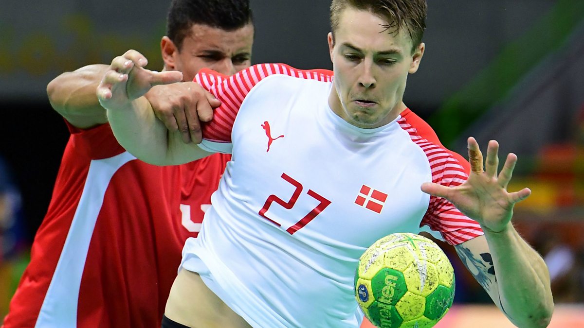 BBC Sport - Olympic Handball, 2016, Tunisia v Denmark/Brazil v Slovenia