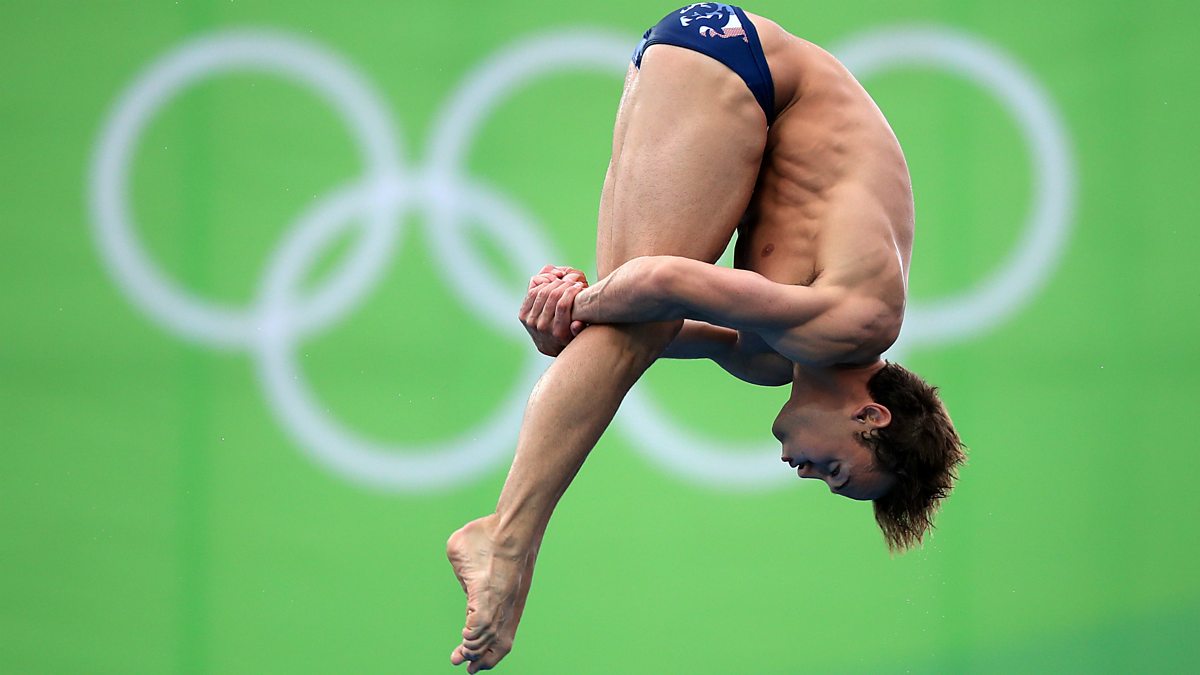 BBC Sport - Olympic Diving, 2016, Semi-final: Tom Daley goes in the Men&apo...