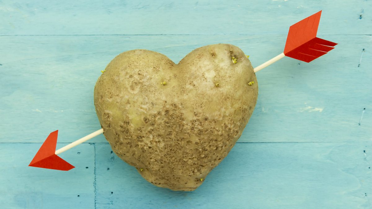 Сердце из картошки