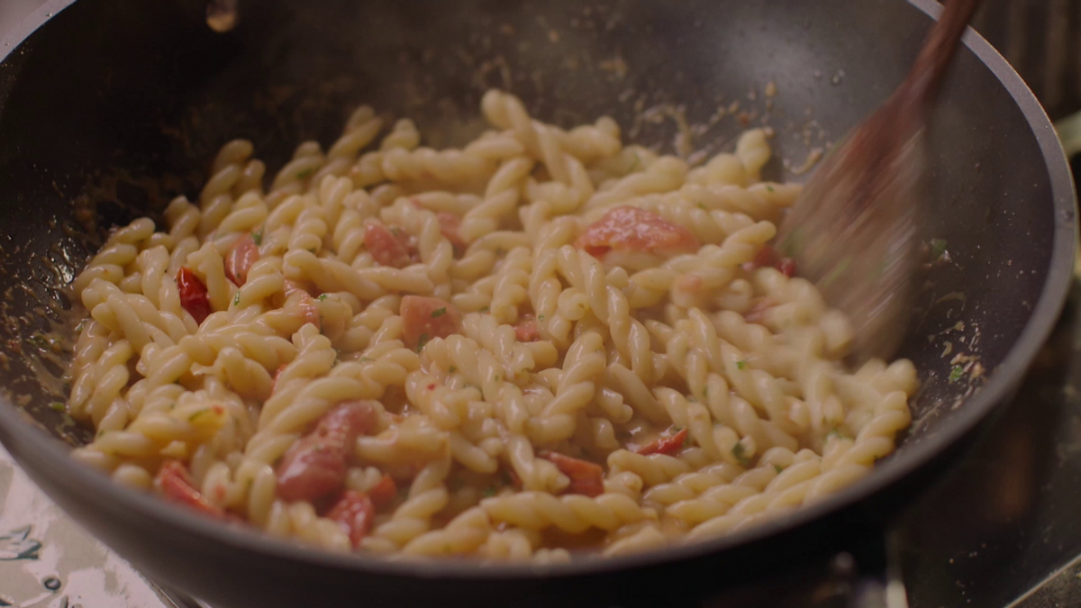 BBC Two Nigella At My Table, Gemelli with Anchovies, Tomatoes and