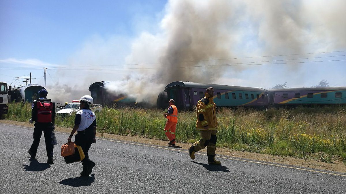 Four people in a train