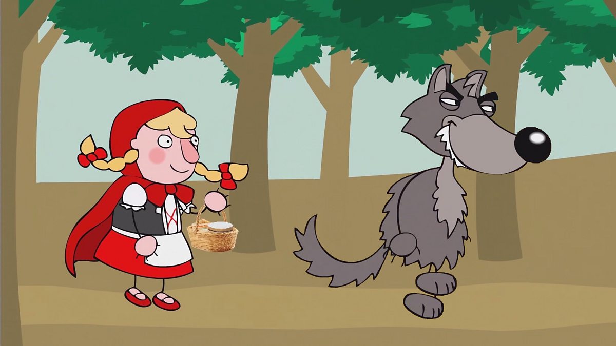 Bbc Learning Little Red Riding Hood And The Big Bad Wolf Walking In The Woods
