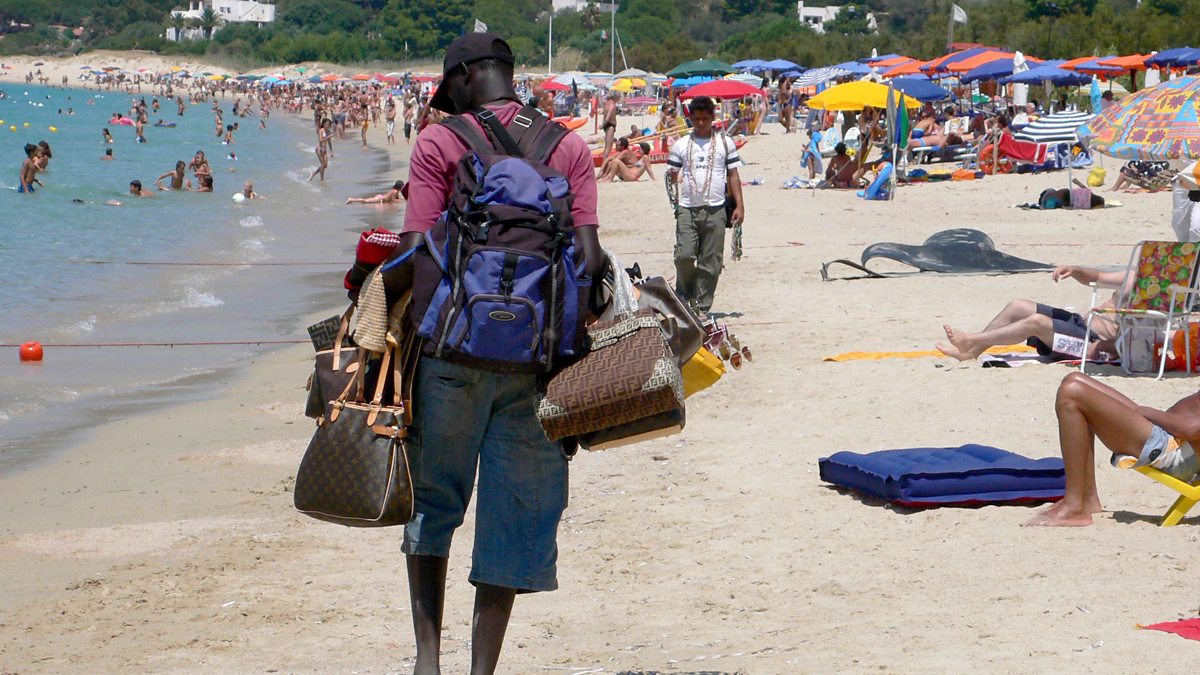 Chinese Tourist on the Beach