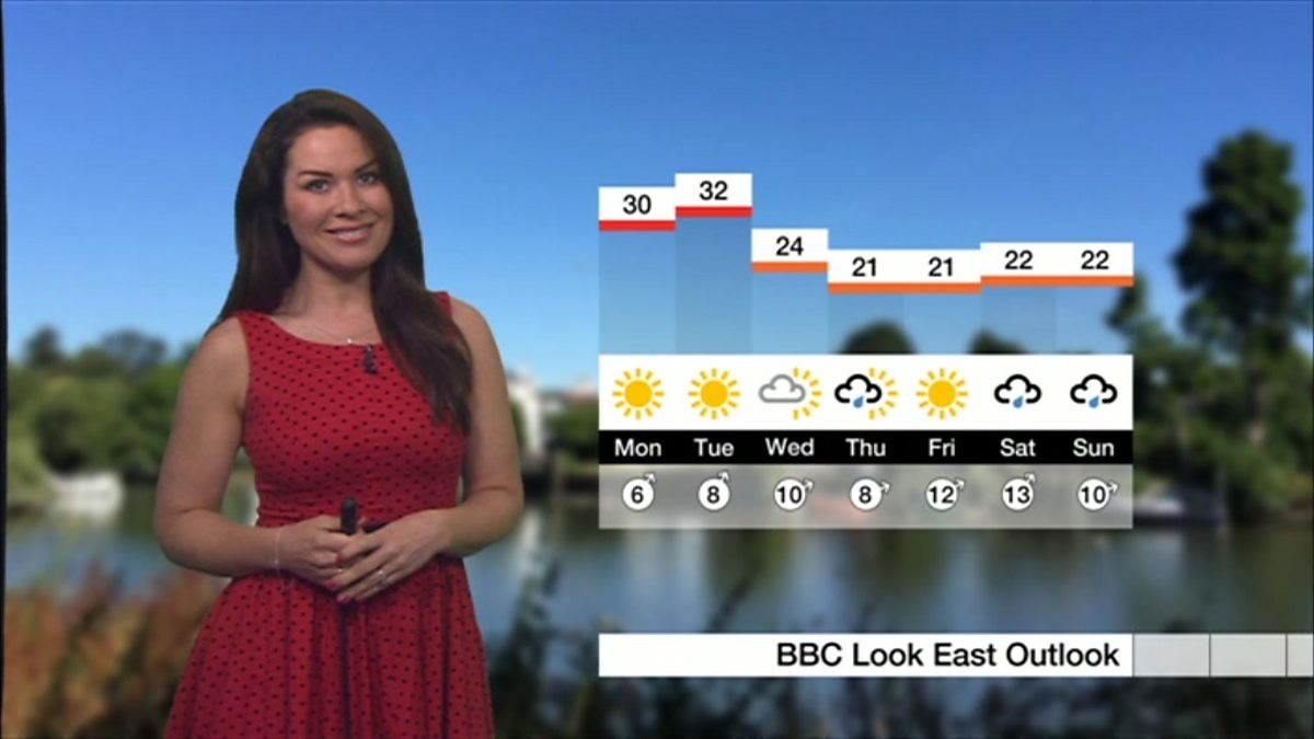 BBC One - Look East, Lunchtime News, 06/08/2018, Weather: Morning forecast