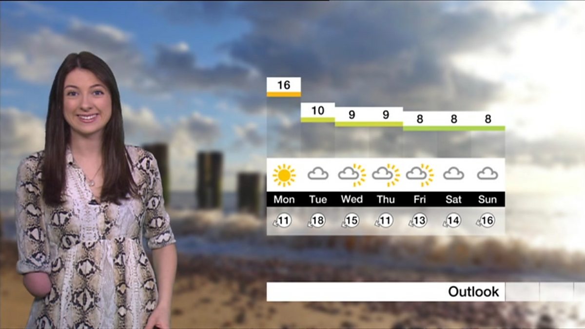 BBC One - Look East, Lunchtime News, 08/04/2019, Weather: Morning forecast