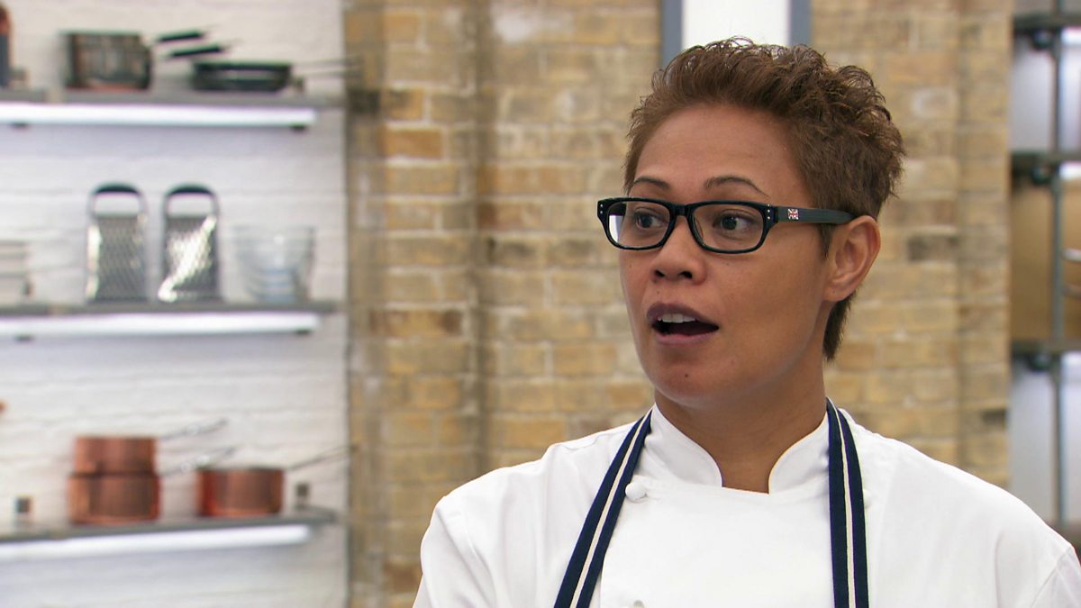 c One Masterchef The Professionals Series 12 Episode 10 Skills Test Braised Artichoke With A Saffron Aquafaba Mayonnaise