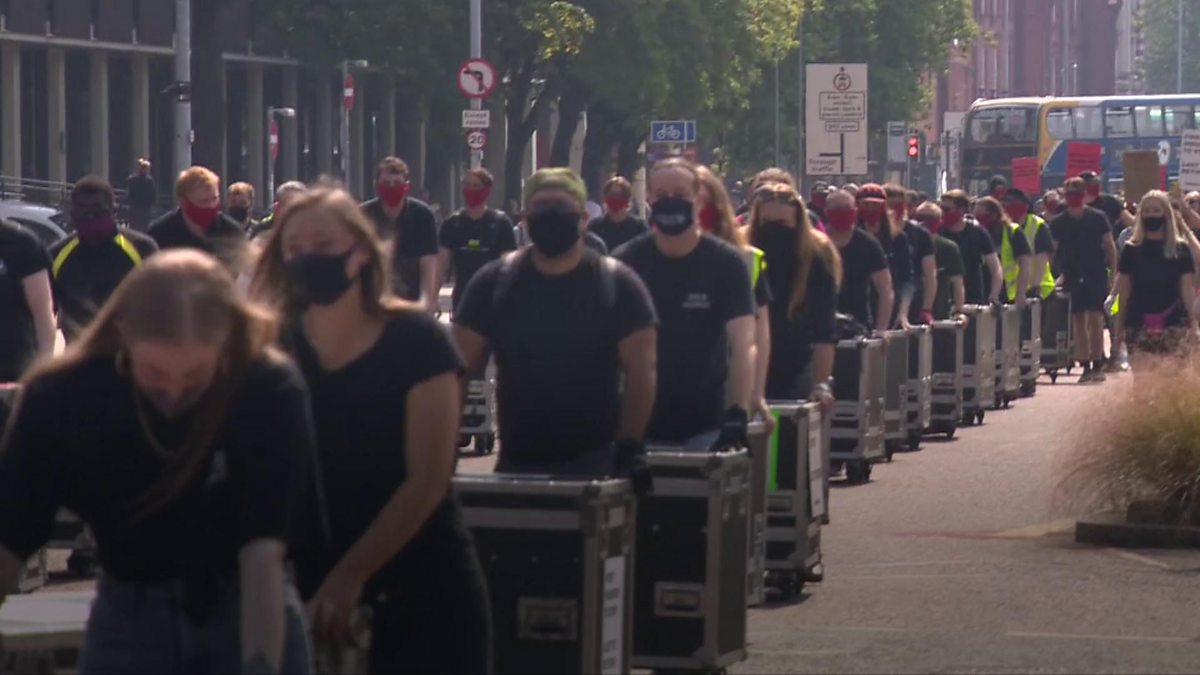 BBC Hundreds march for live event workers