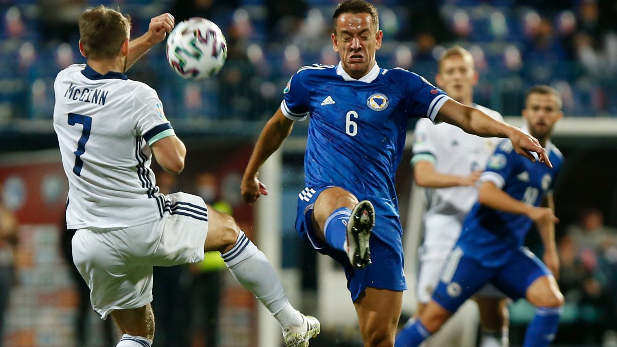 BBC One - Match of the Day Northern Ireland, Euro Play-Offs 2020/21, Bosnia and Herzegovina v ...