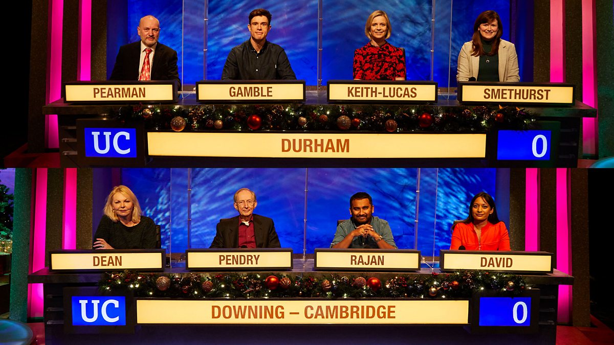 BBC Two University Challenge, Christmas 2020, Durham v Downing Cambridge