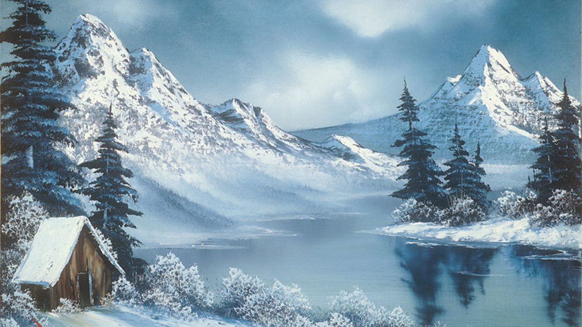 bob ross portrait of winter