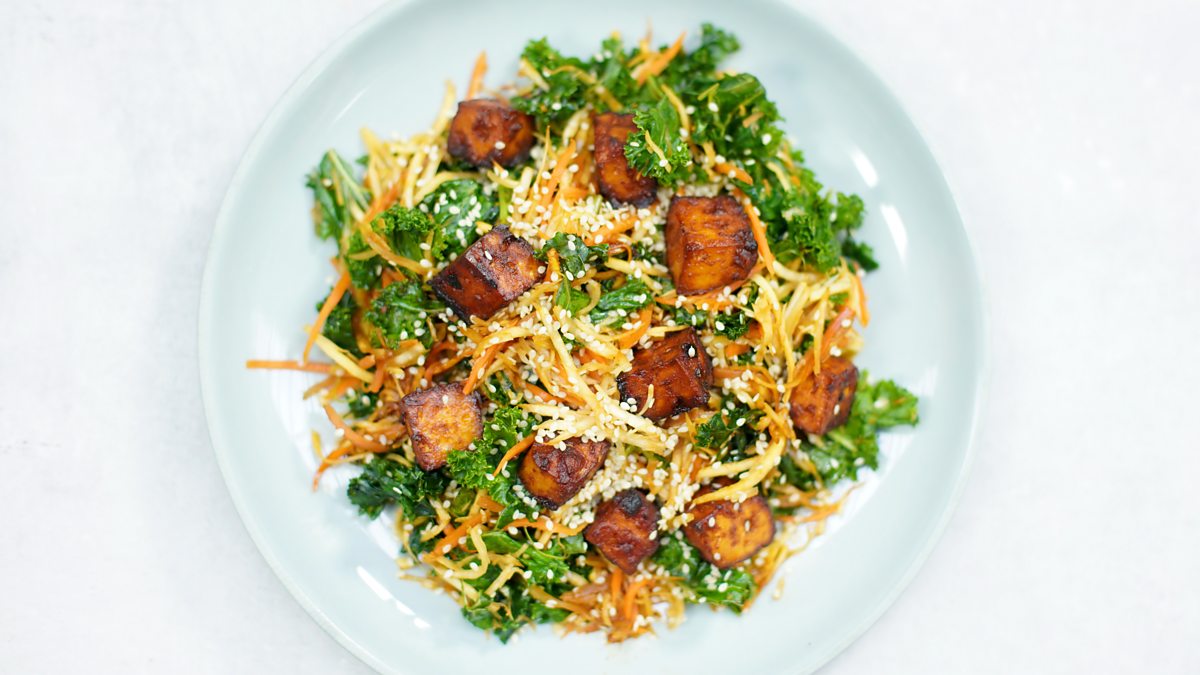 BBC BBC Food, Teriyaki root vegetable salad with crispy tofu