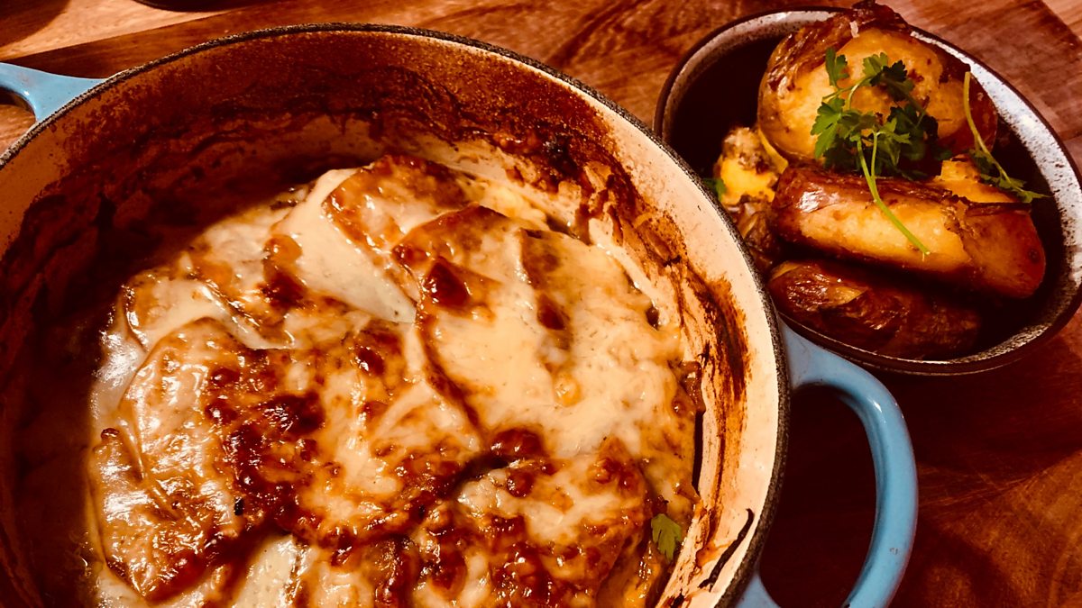 BBC Radio Ulster Cooking with Paula McIntyre, Beef Shin and Mustard Hot Pot with Turnip Gratin