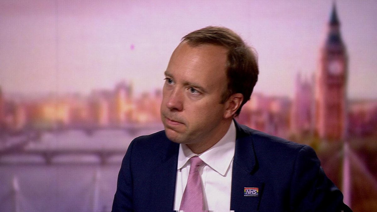 Bbc One The Andrew Marr Show 16 05 2021 Matt Hancock Confident