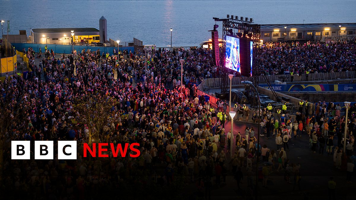 BBC News Crowd Watch Live in Eurovision Fan Zone