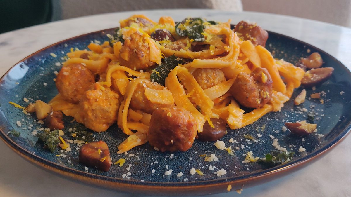 BBC One Morning Live Yvonne's Sausage & Chestnut Pasta