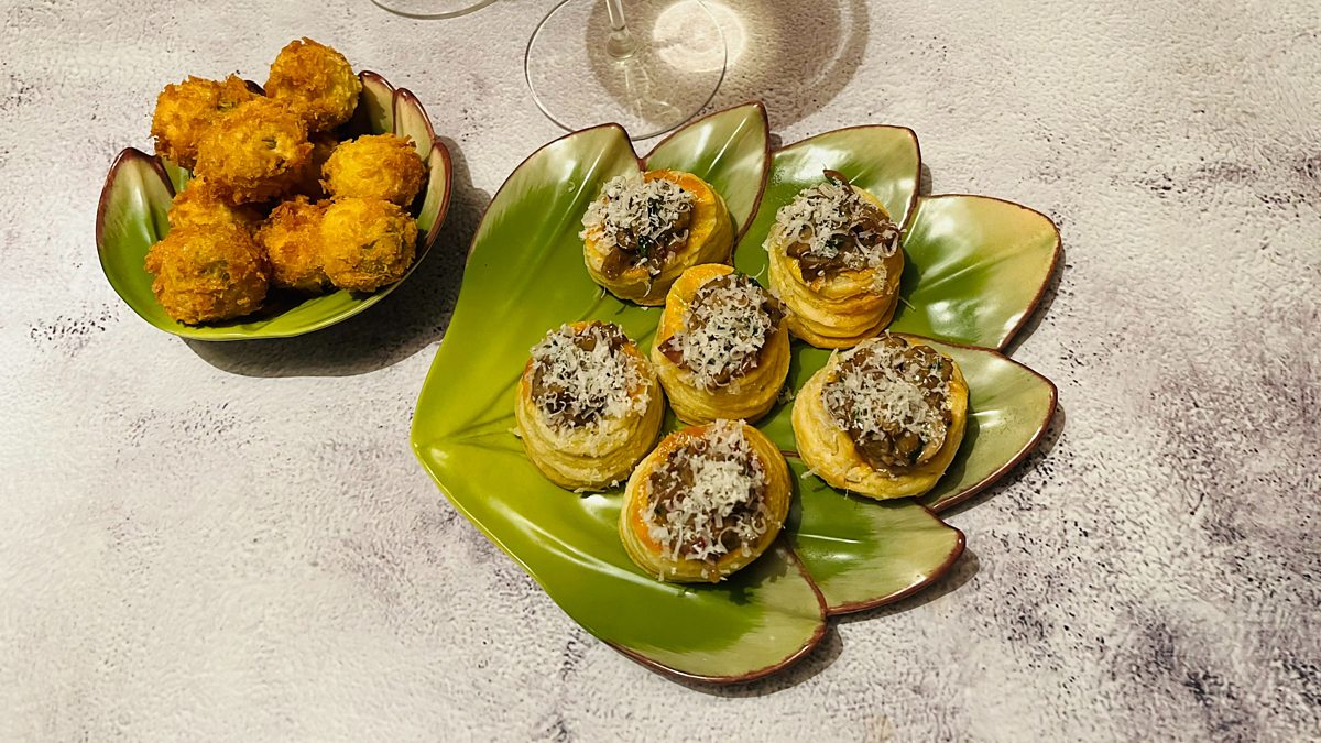 BBC Deep fried Stuffed Olives with Feta and Lemon