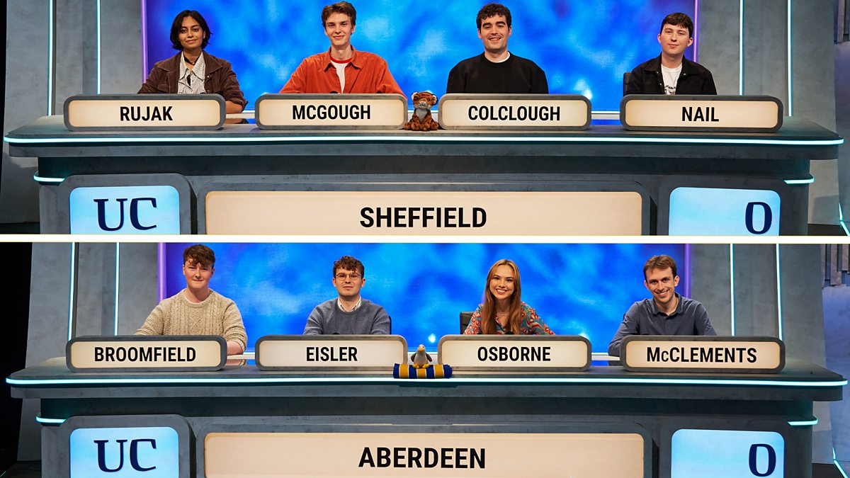 University Challenge - 2023/24: 23. Sheffield v Aberdeen - BBC iPlayer