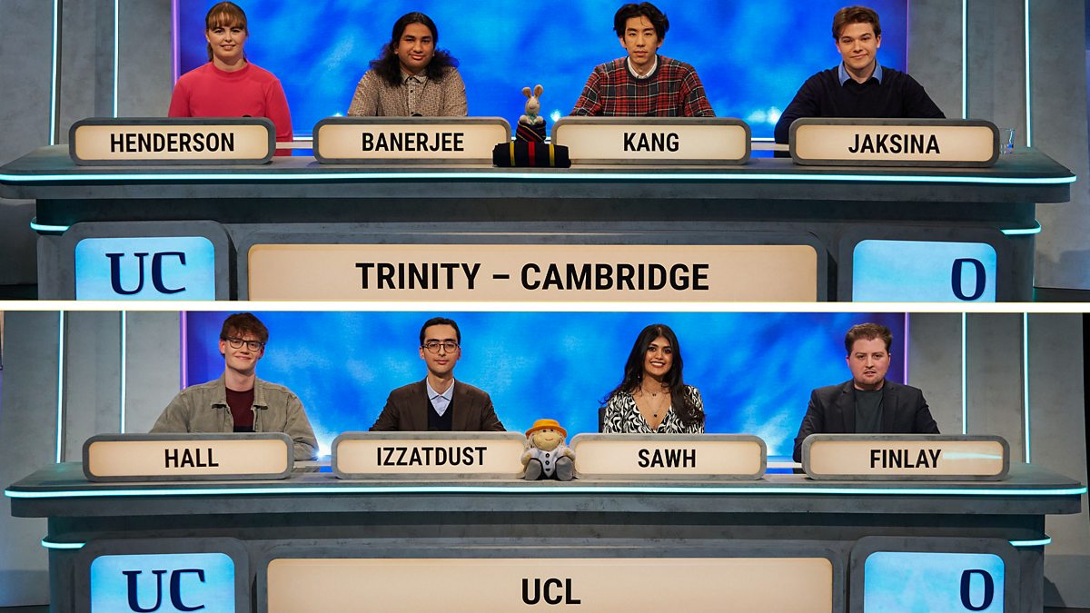 BBC Two University Challenge, 2023/24, Trinity College, Cambridge v UCL