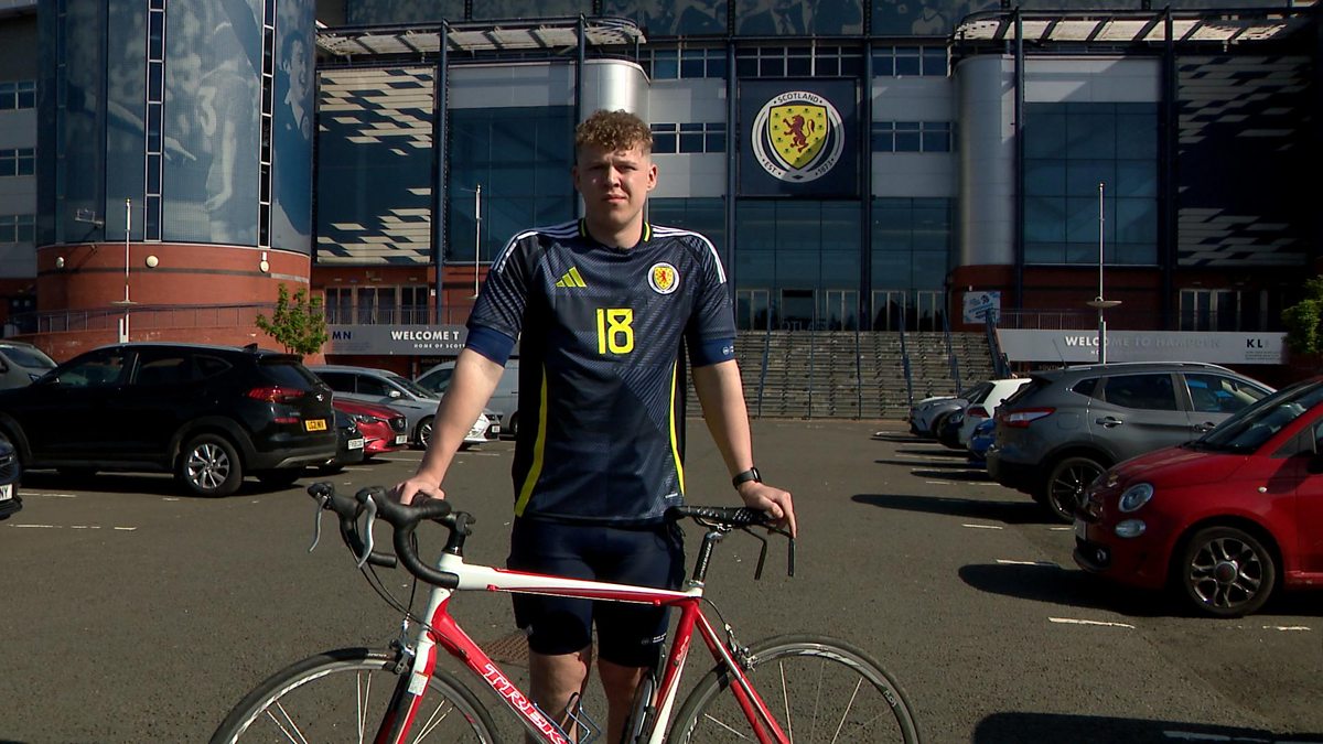 BBC News Scotland, Cycling from Hampden to Germany after horror car crash