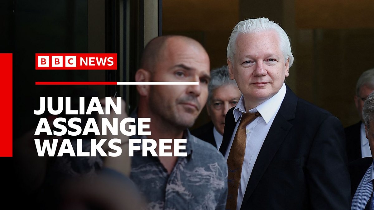 BBC News - Julian Assange Walks Free After Plea Deal