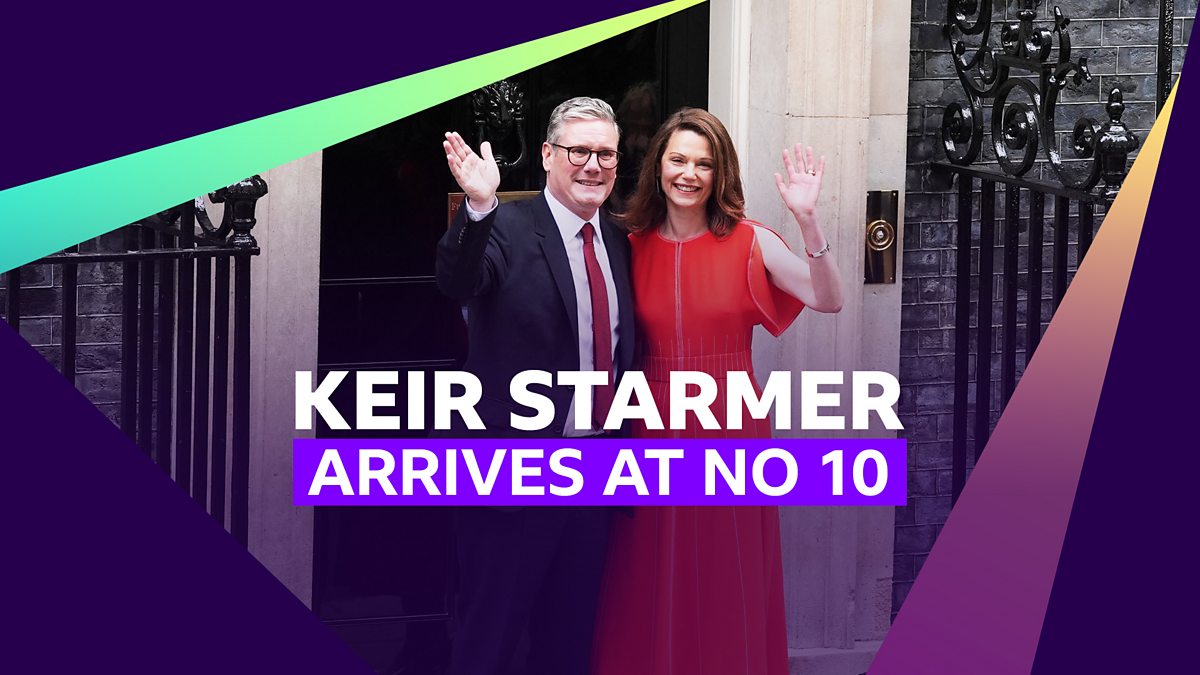 BBC iPlayer Election 2024 Keir Starmer arrives at No 10