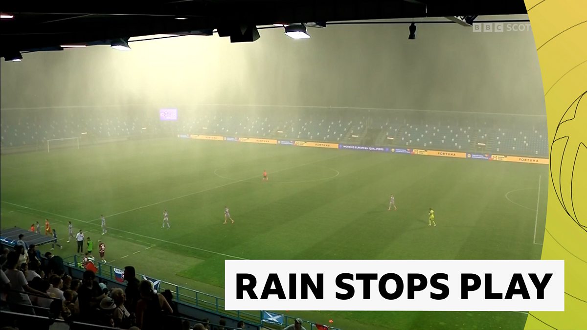 Downpour forces players off in Slovakia