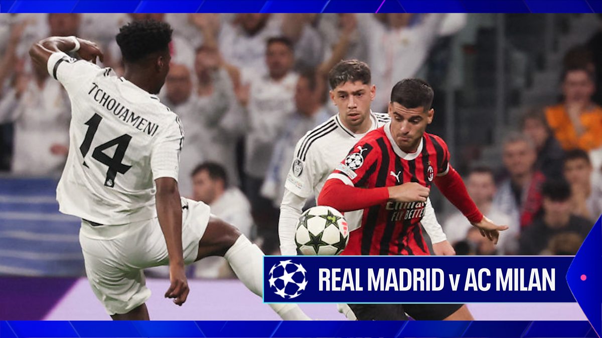 UEFA Champions League 2024/25 Real Madrid v AC Milan Highlights