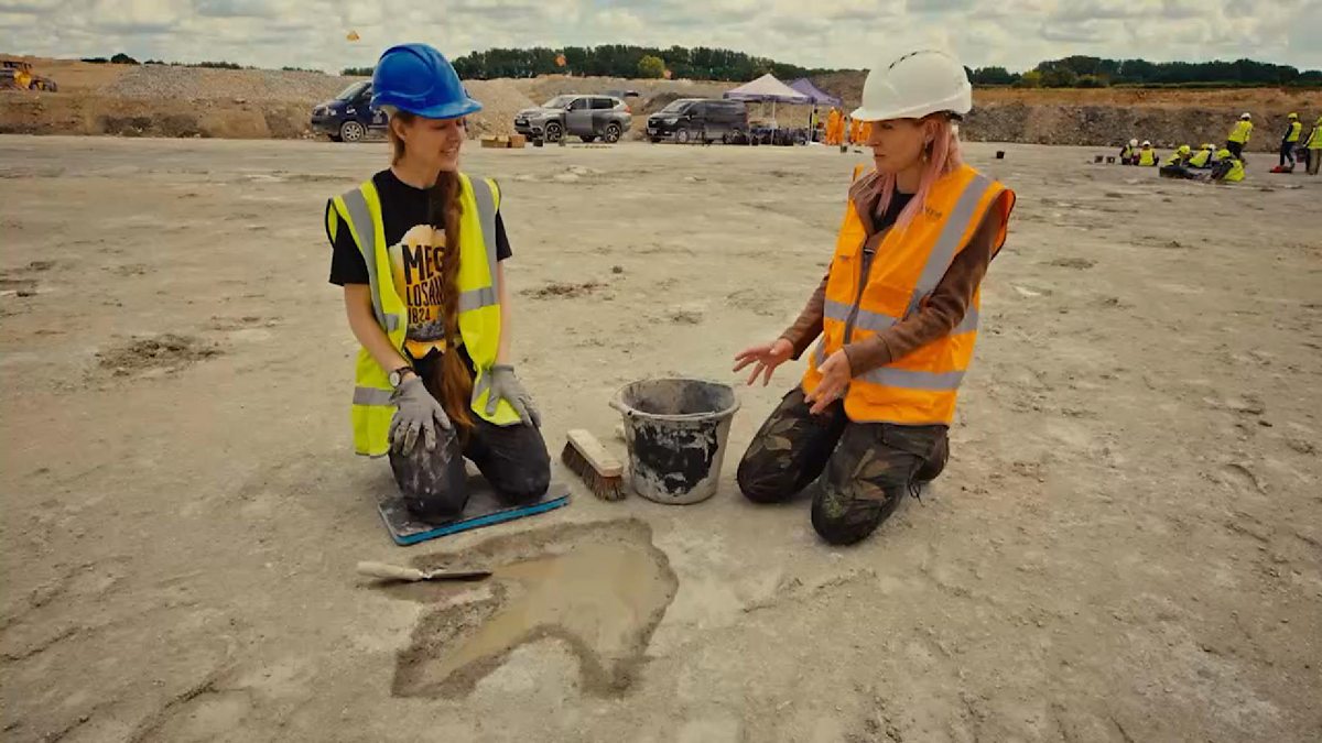 BBC Two - Digging for Britain, Series 12, Dinosaur Highway and Roman Sauna, "This is a megalosaur trackway"