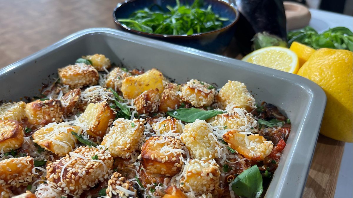 BBC One Morning Live Crystelle Pereira's Cheat's Aubergine