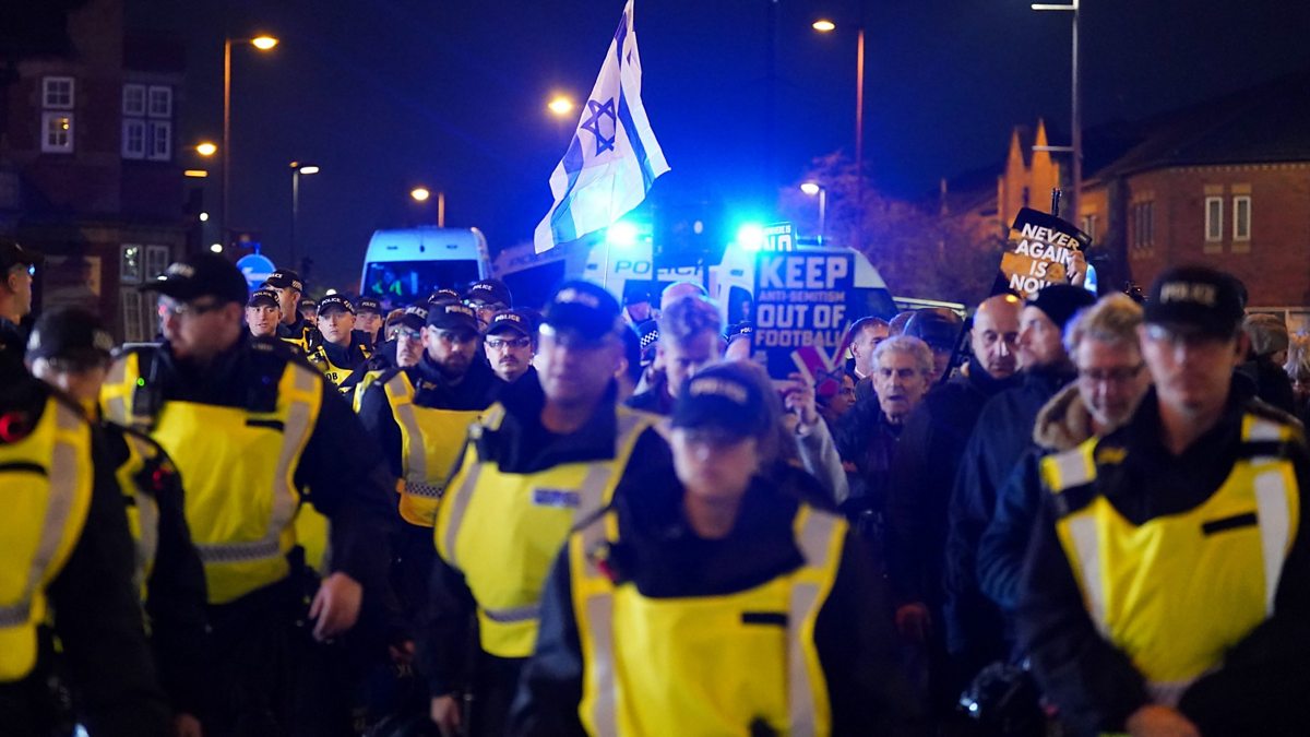 Hundreds of Protesters at Villa-Maccabi Match
