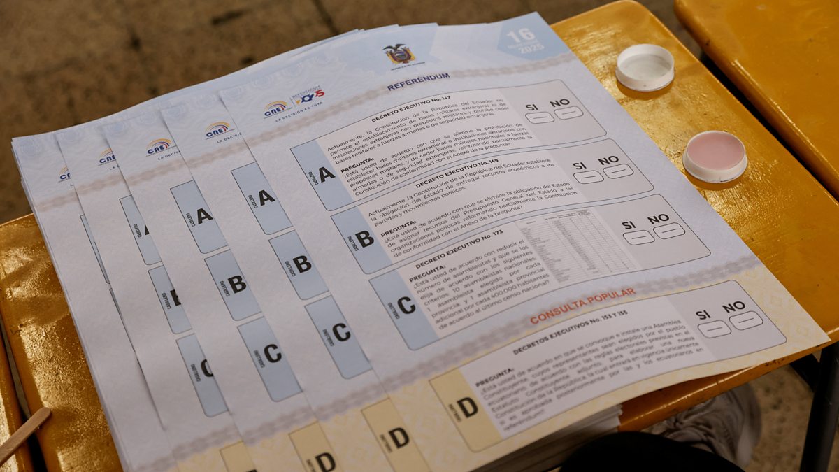 Ecuadoreans vote on foreign military bases